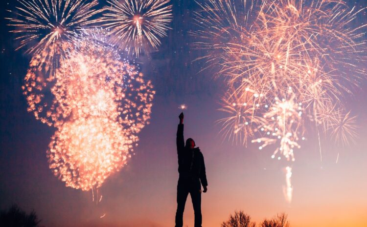 man with fireworks